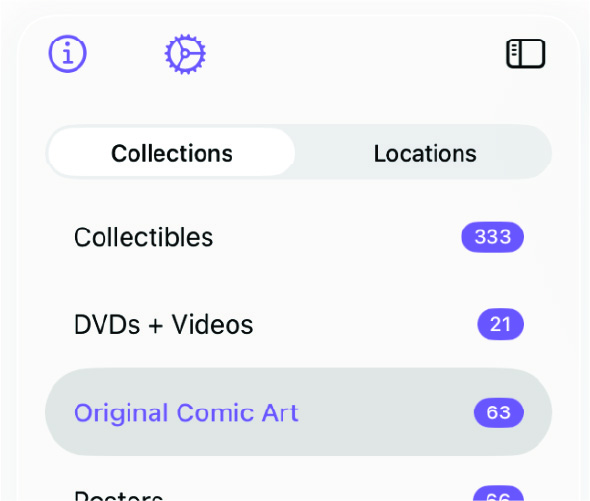 Sidebar top with About and Settings buttons