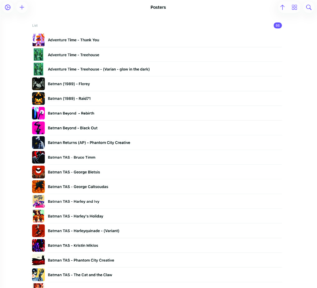 Detail view in split layout