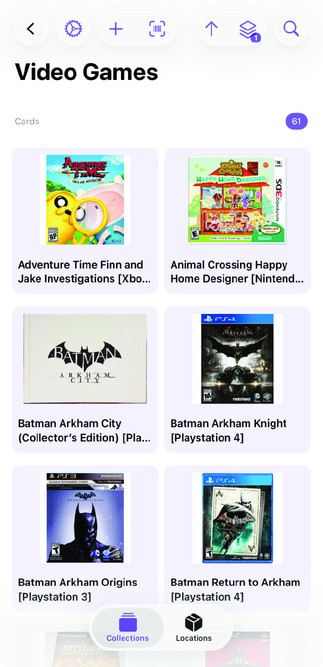 Collection Item card view